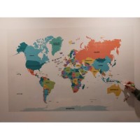 World Map (Color) Turkish 95x150cm