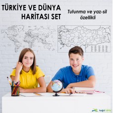 SET OF TURKEY AND WORLD MAP