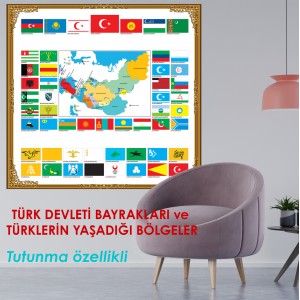 TURKISH STATE FLAGS AND REGIONS OF TURKS